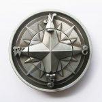 Gürtelschnalle - Antiker Kompass - 3D - klappbar - Buckle