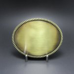 Gürtelschnalle Classic - used Oval - Gold - Silber