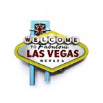 Gürtelschnalle - Las Vegas Zeichen