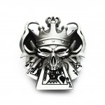 Gürtelschnalle - Skull King - Full House Poker Skull - Buckle
