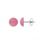 Half Ball Earring - 10 mm Pink