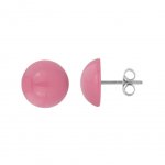 Half Ball Earring - 12 mm Pink
