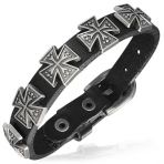 Lederarmband - Iron cross