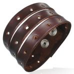 Lederarmband - braun - 3-teilig