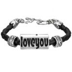 Lederarmband - love you
