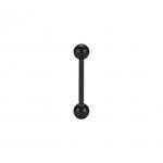 Mini Barbell -  Micro Piercing Stab - aus Stahl - schwarz...