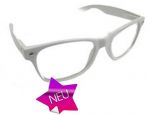 Wayfarer Nerd Brille ohne St&auml;rke - wei&szlig;