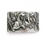 Gürtelschnalle - Casino Poker Skull - Death - Totenkopf Glücksspiel Buckle