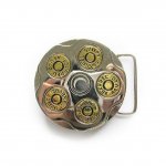 Gürtelschnalle - Patronen Spinner - Bullets - drehbar - Buckle