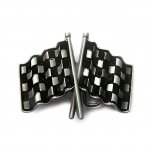 Gürtelschnalle - Zielflagge - Motorsport - Buckle