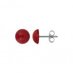 Half Ball Earring - 10 mm Rot