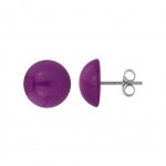 Half Ball Earring - 12 mm Lila