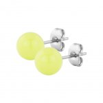 Hollow Ball Earring - 8 mm Gelb