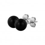 Hollow Ball Earring - 8 mm Schwarz