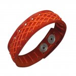 Lederarmband - Netz rot