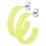 Stahl Flat Round Earring - Steel - Gelb