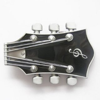 Gürtelschnalle - Gitarre schwarz - Music Guitar Buckle